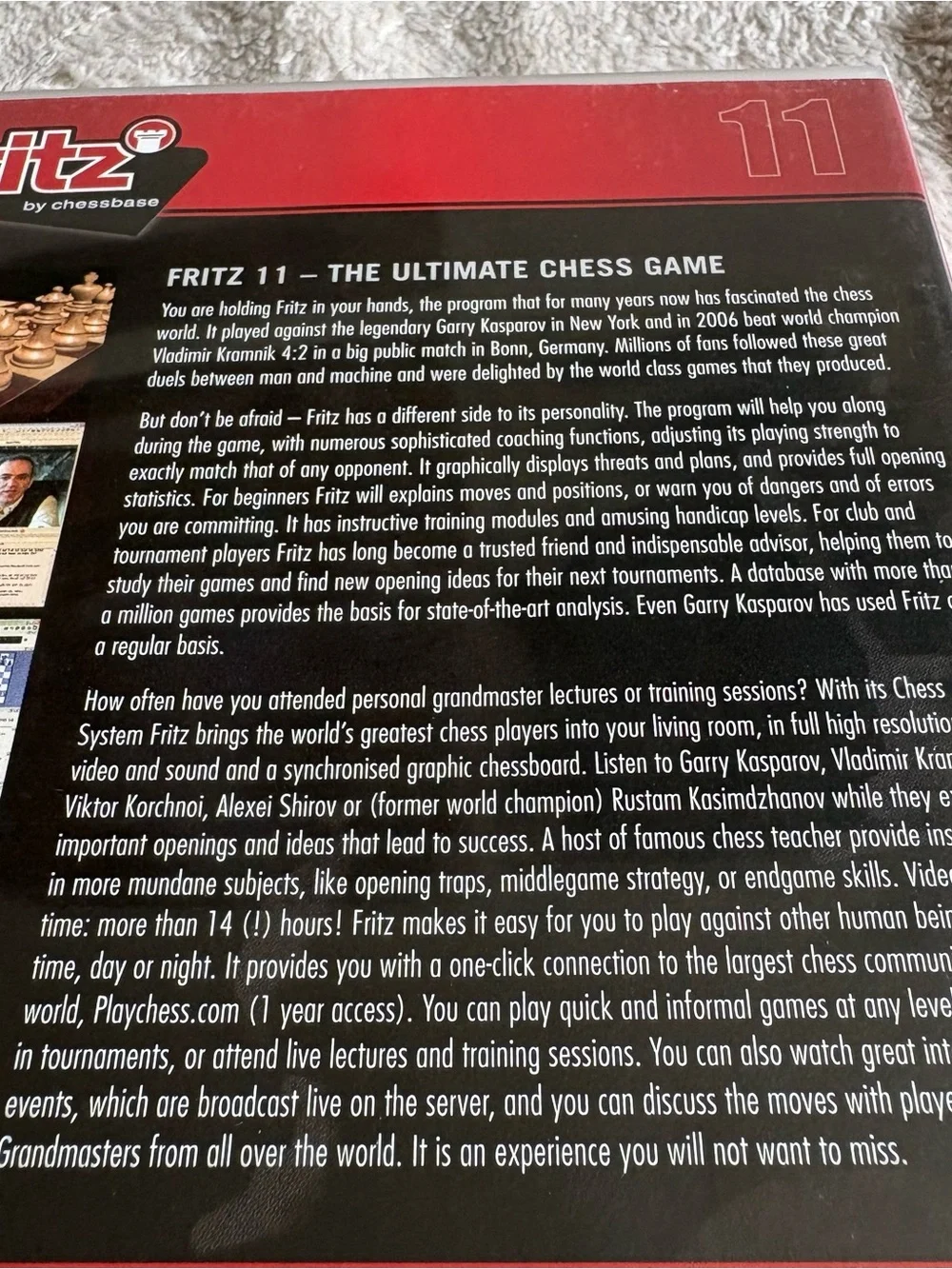 Fritz 11 Chess Software by ChessBase (PC DVD-ROM) Complete VG / Tested & Working